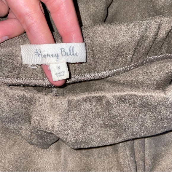 Honey Belle Suede Tan Flare Bell Bottoms - Picture 5 of 7